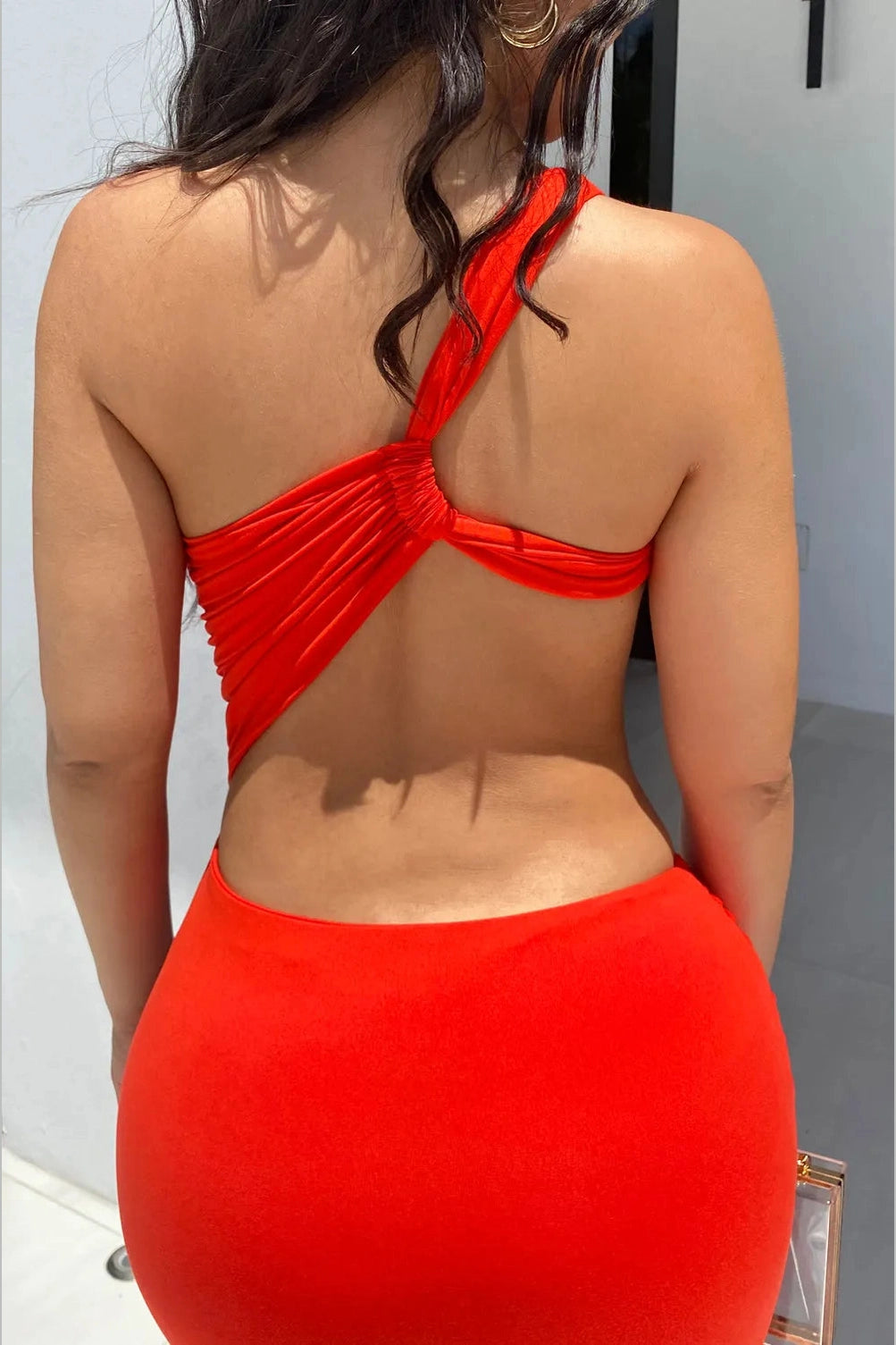 Orange Aruba Drape Maxi Dress