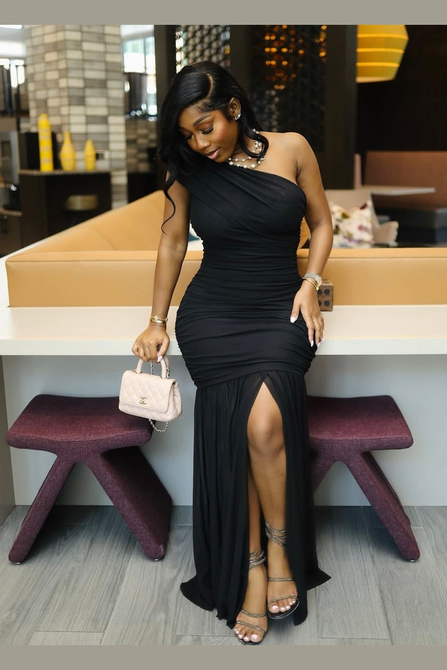 Aretha Spilt Maxi Dress