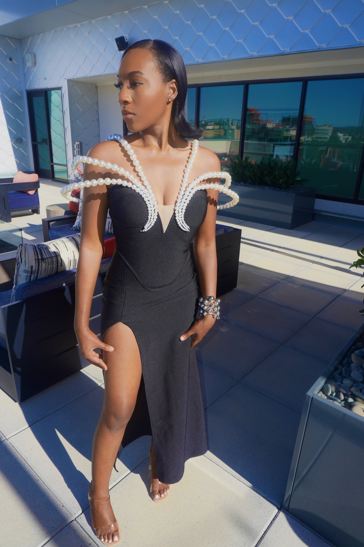 Queen Esther Bandage Dress (Black)