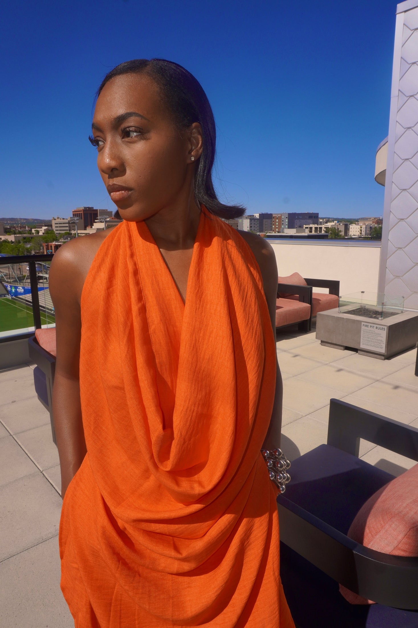 Coastal Breeze Pants Set (Orange)