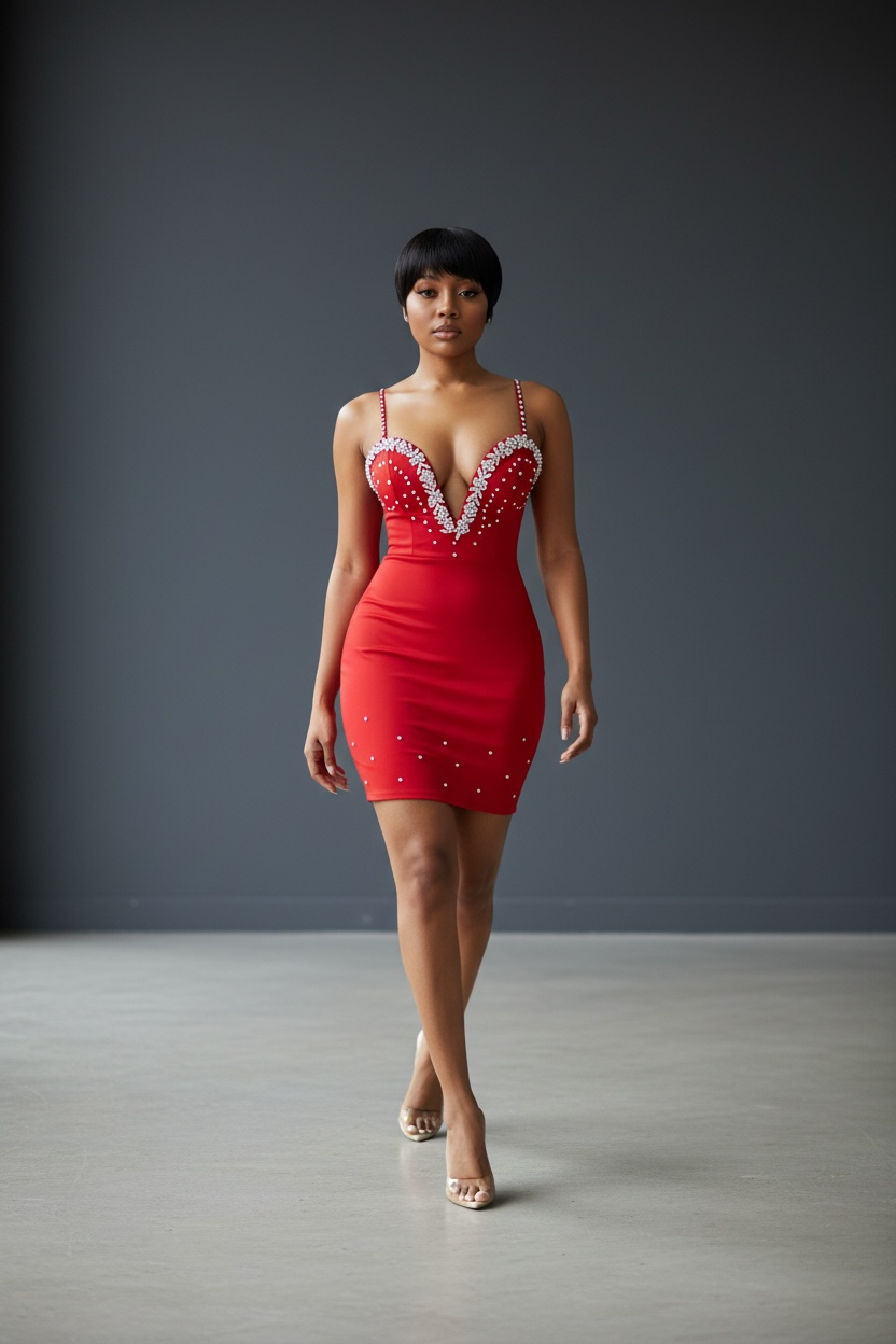 Cora Rhinestone Bandage Dress