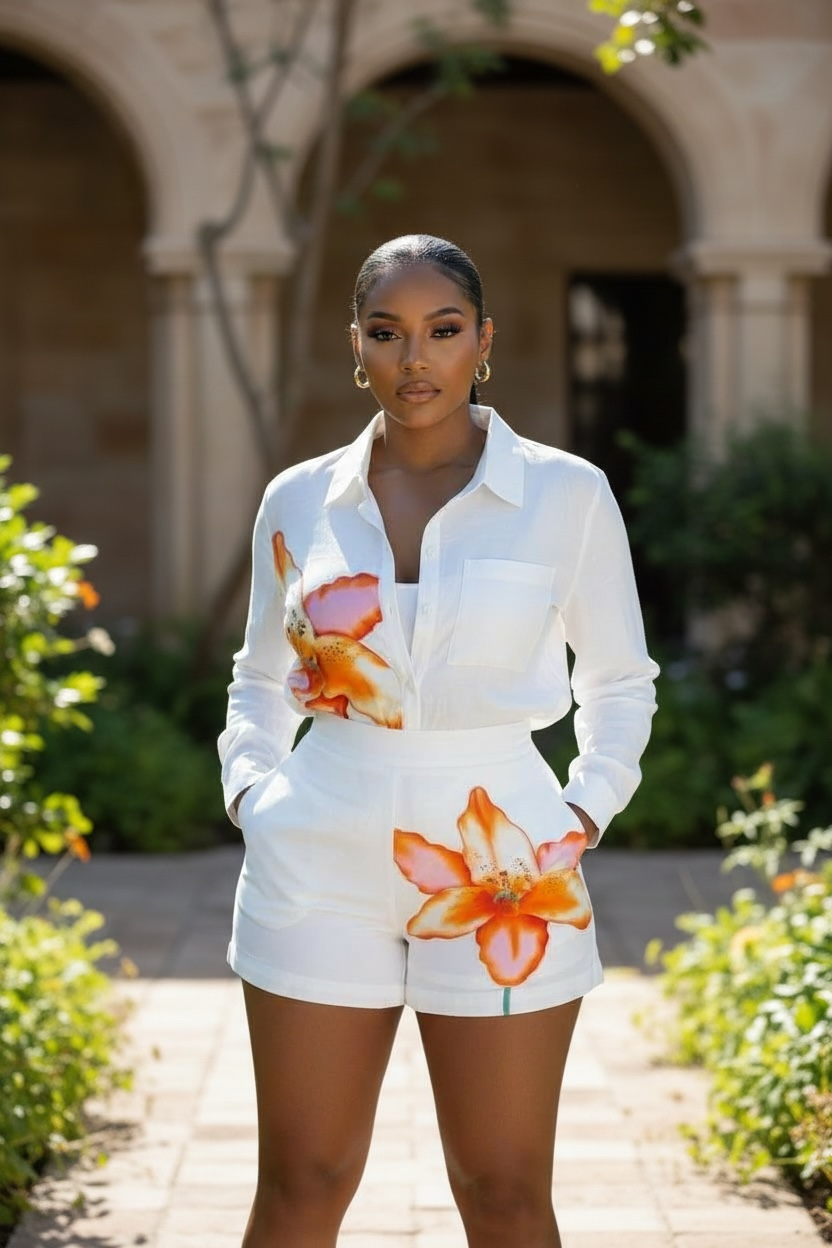 Kay’s Blossom Shorts Set