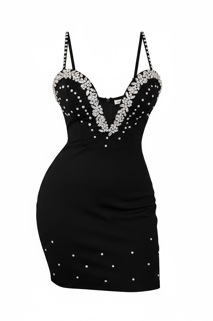 Cora Rhinestone Bandage Dress