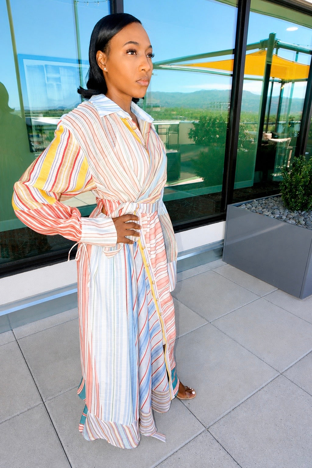 Riviera Stripe Dress (Long)