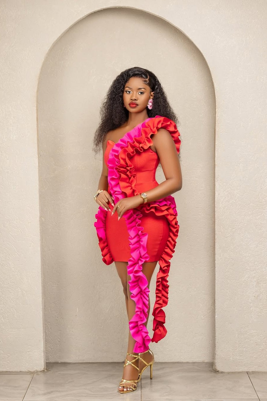 Lady in Red Bandage Dress