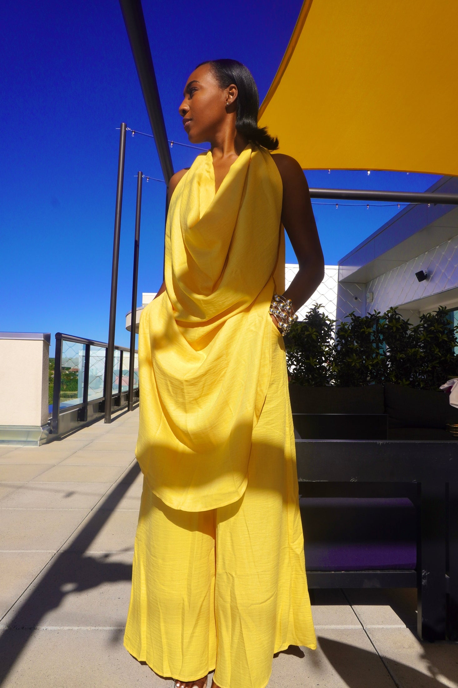 Coastal Breeze Pants Set (Mustard)