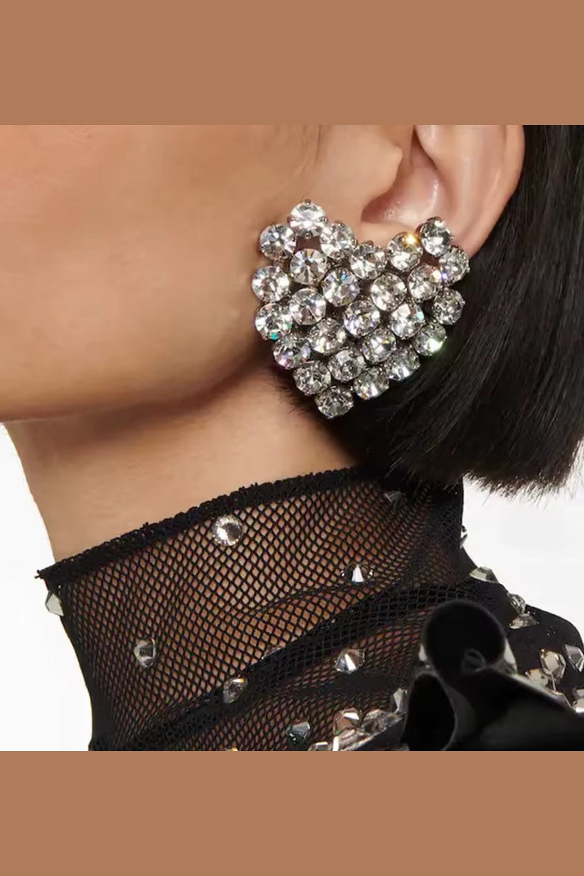 Crystal Heart Shaped Earring