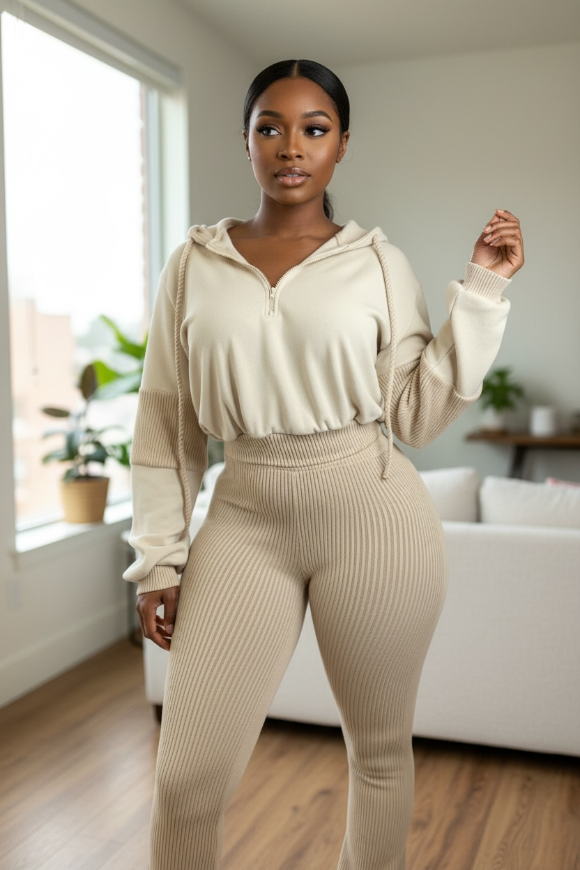 Sophie Sweatpants Set (Brown)