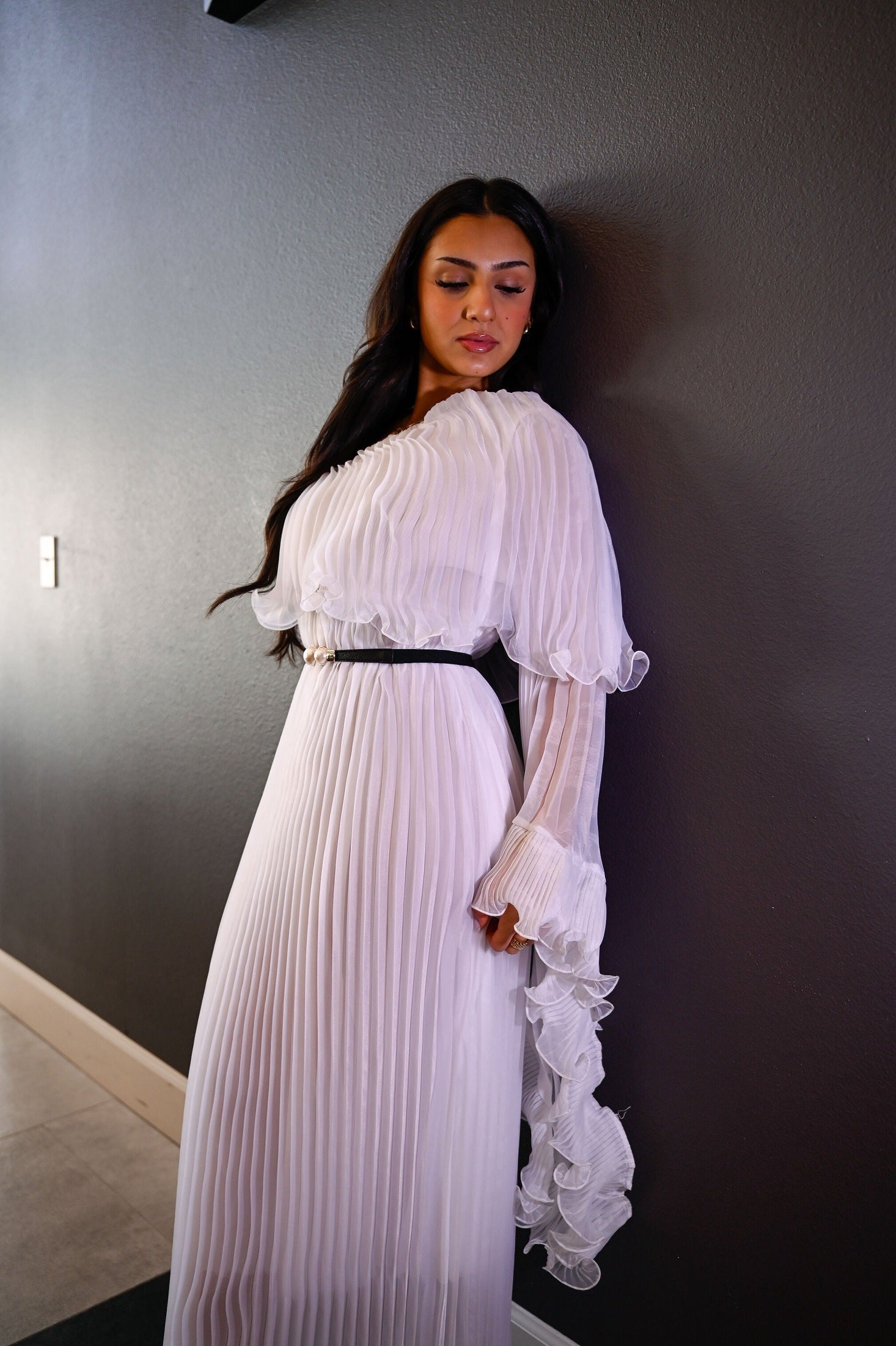 Miyaki Flow Maxi Dress (White)