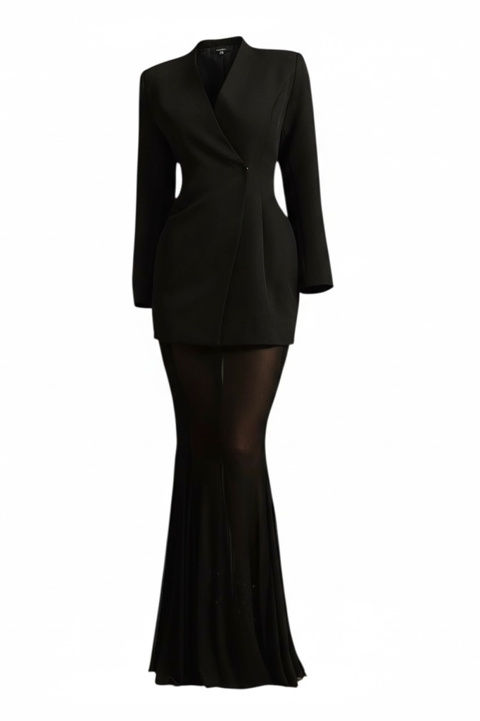 Blazer Sheer Set (Black)