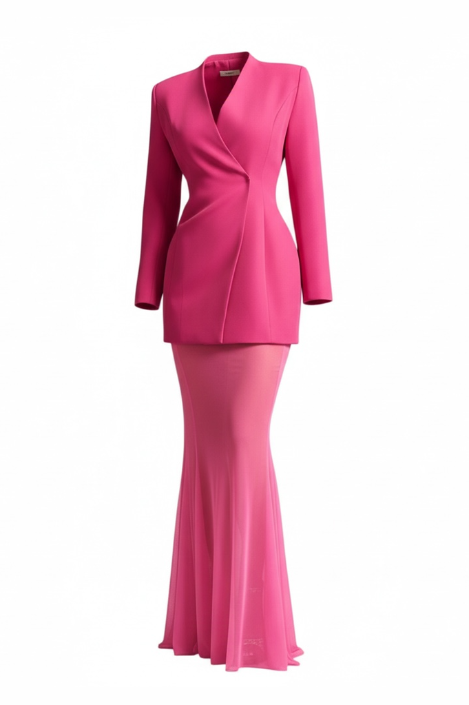 Blazer Sheer Set (Pink)