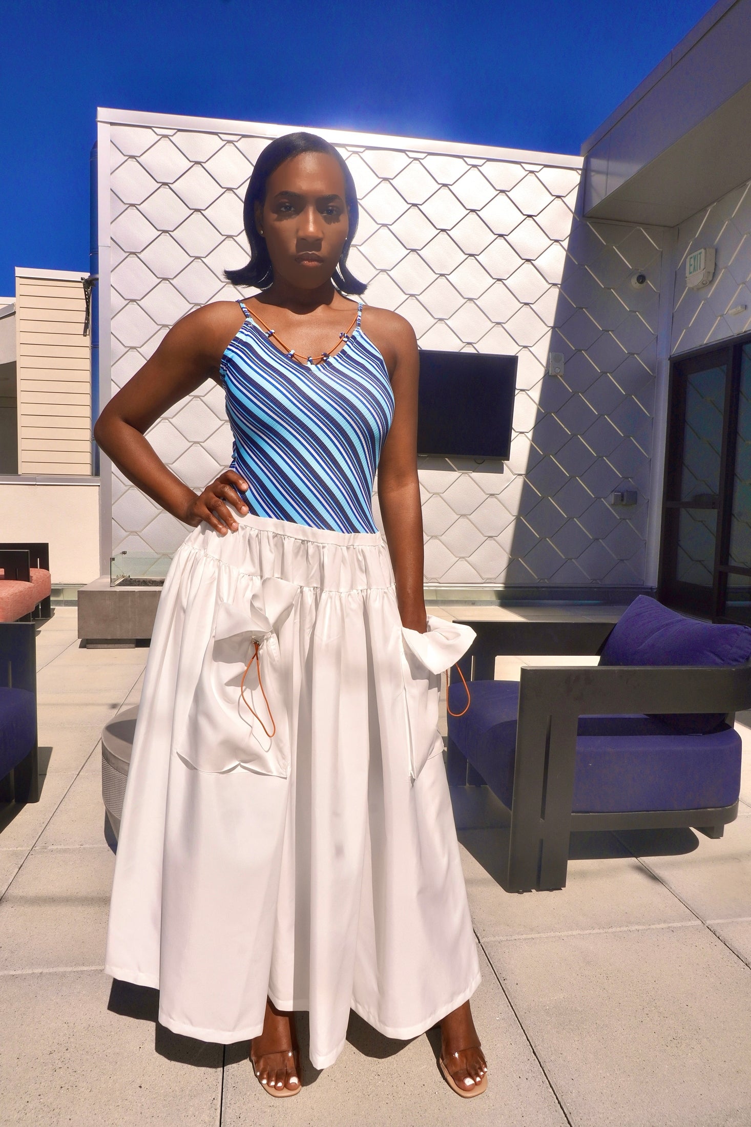 Parachute Dress (Blue)