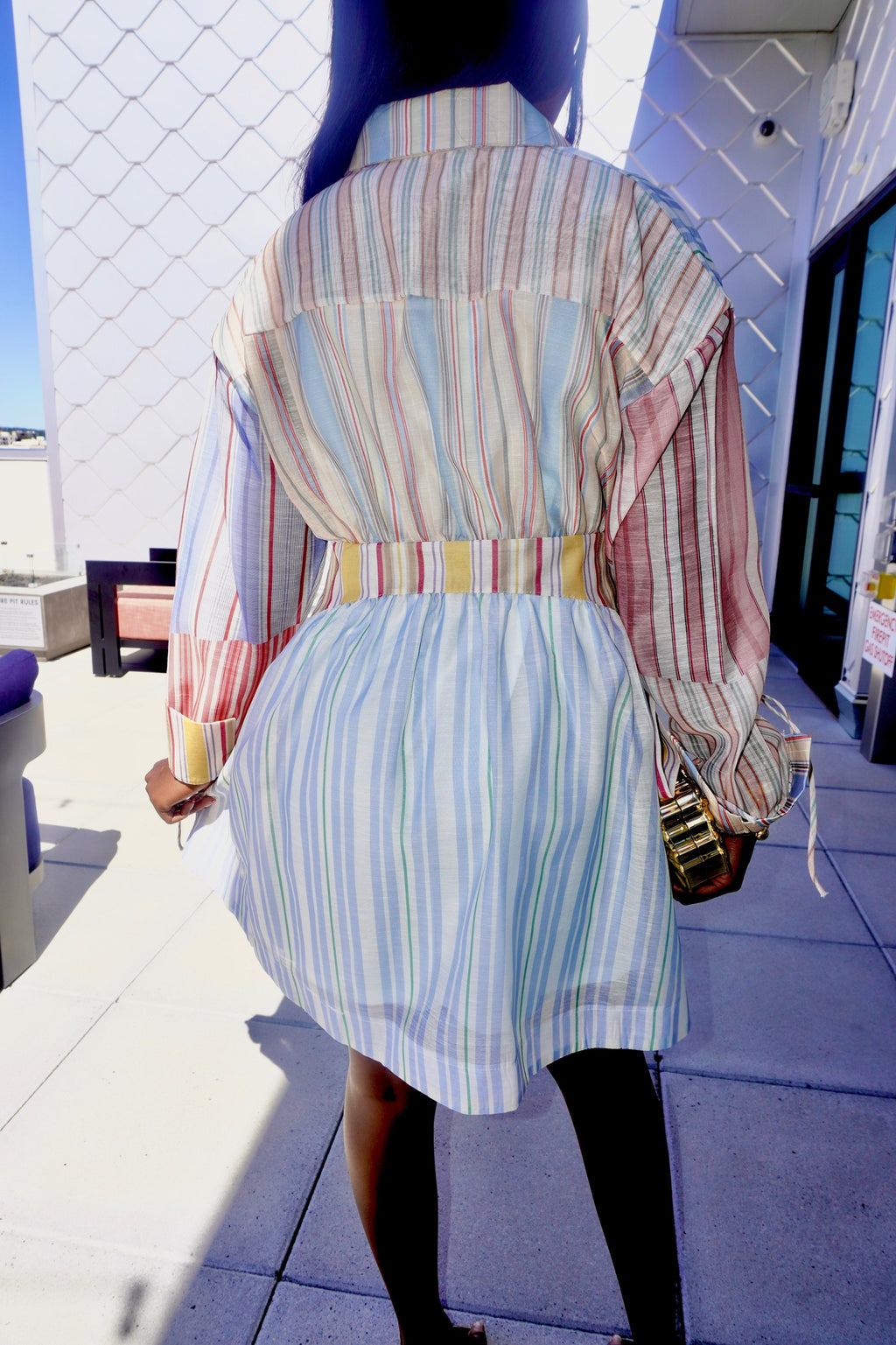 Riviera Stripe Dress (Short)