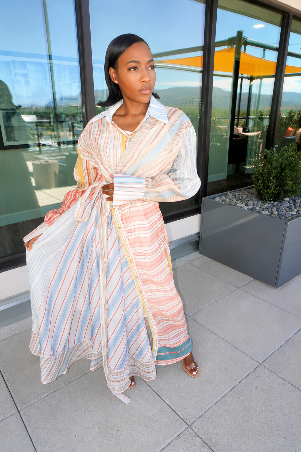 Riviera Stripe Dress (Long)