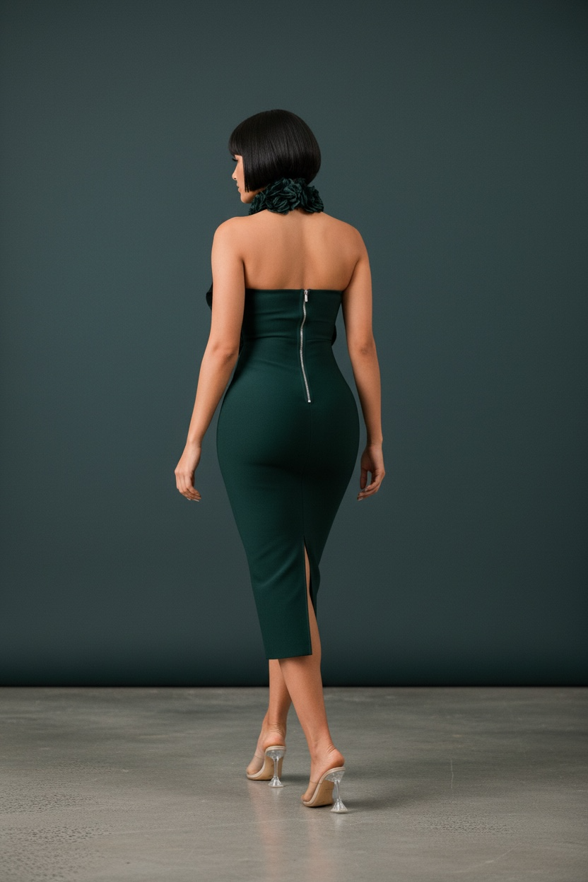 Rosemary Green Bandage Dress