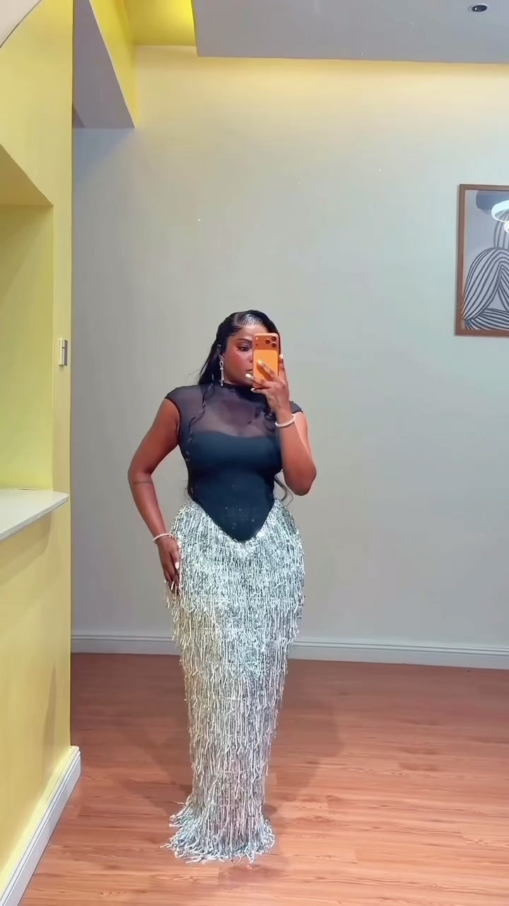 Heather Shimmy Maxi Dress