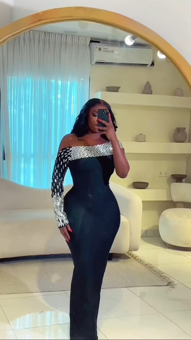 Off The Shoulder Bandage Dress