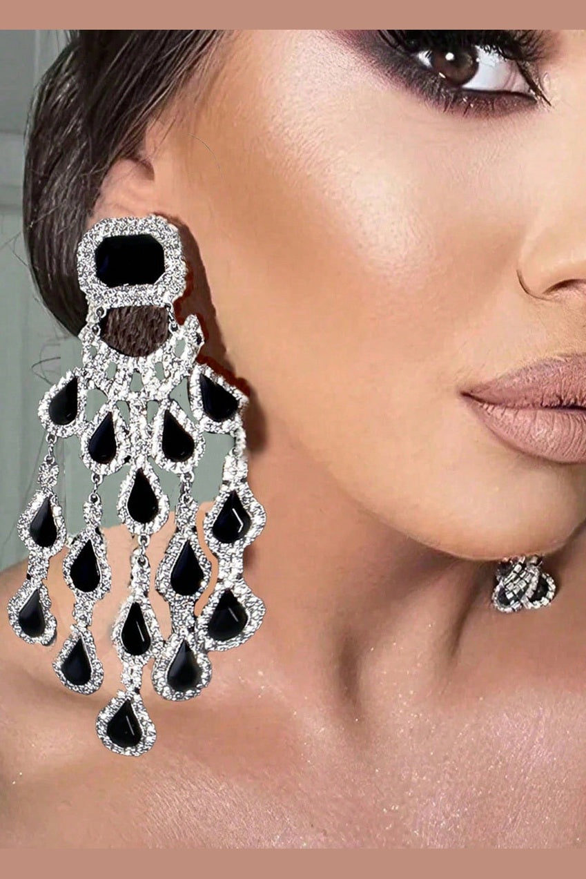 Black diamond earrings